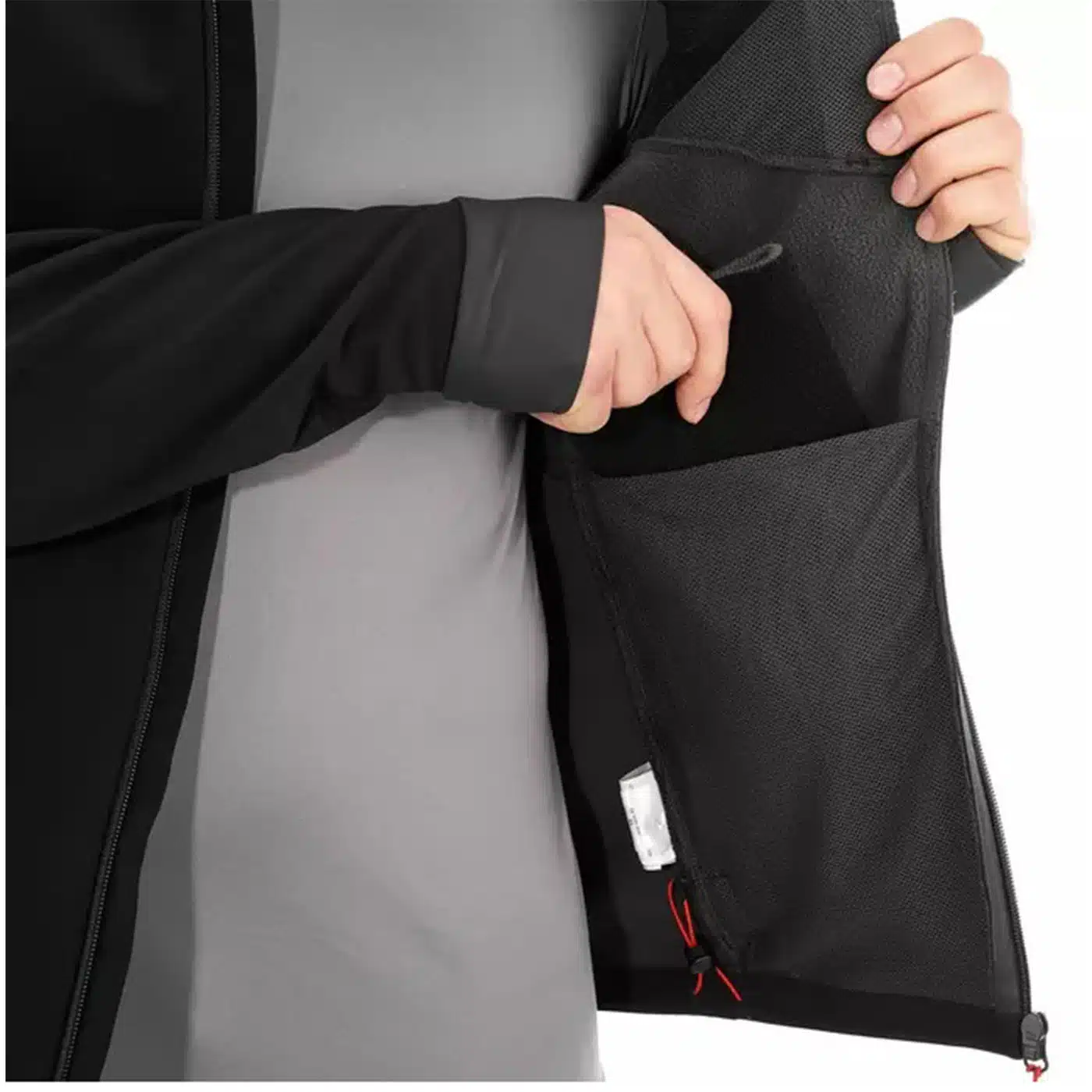 CASACA CORTAVIENTO SOFTSHELL MONTAÑA Y TREKKING FORCLAZ TREK 500 HOMBRE NEGRO - Imagen 5