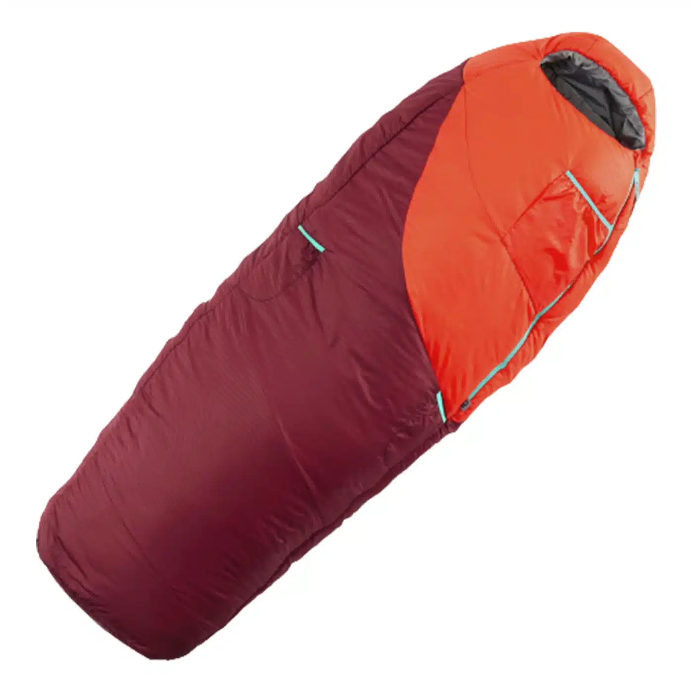 BOLSA DE DORMIR 0 ºC JUNIOR MOMIA 115-155CM QUECHUA MH100 ANARANJADO - JUNIOR - Imagen 2