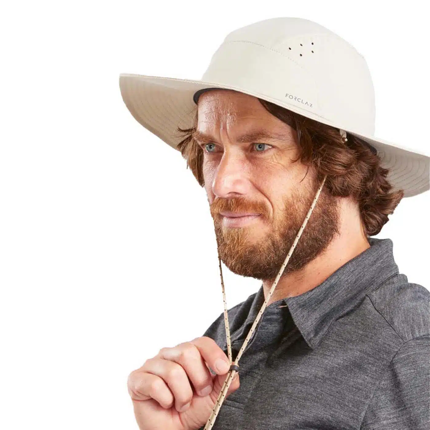 SOMBRERO DE TREKKING Y SENDERISMO FORCLAZ MT500 ADULTO BEIGE - Imagen 3