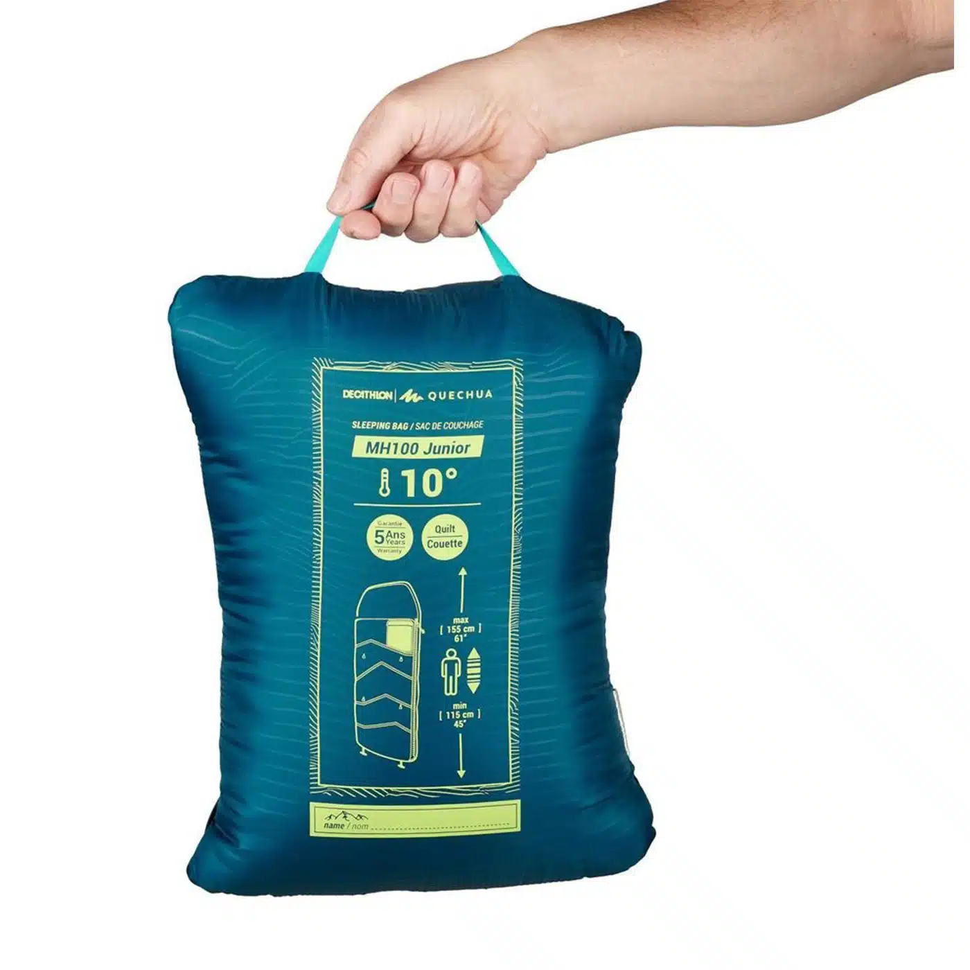BOLSA DE DORMIR 10 ºC NIÑOS 115-155CM MH100 QUECHUA - Imagen 7