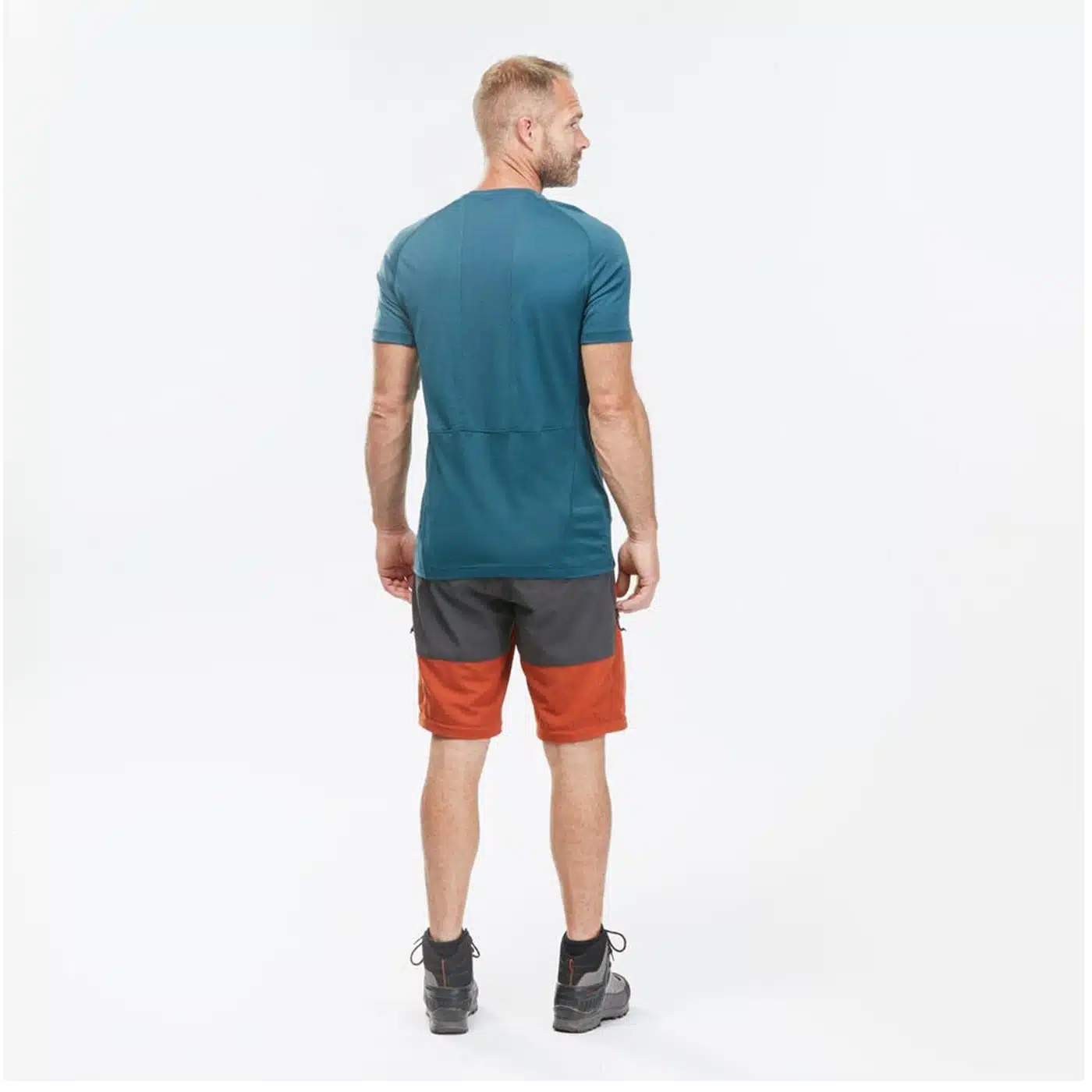 PANTALÓN TRANSFORMABLE MONTAÑA Y TREKKING HOMBRE FORCLAZ MT500 ANARANJADO - Imagen 9