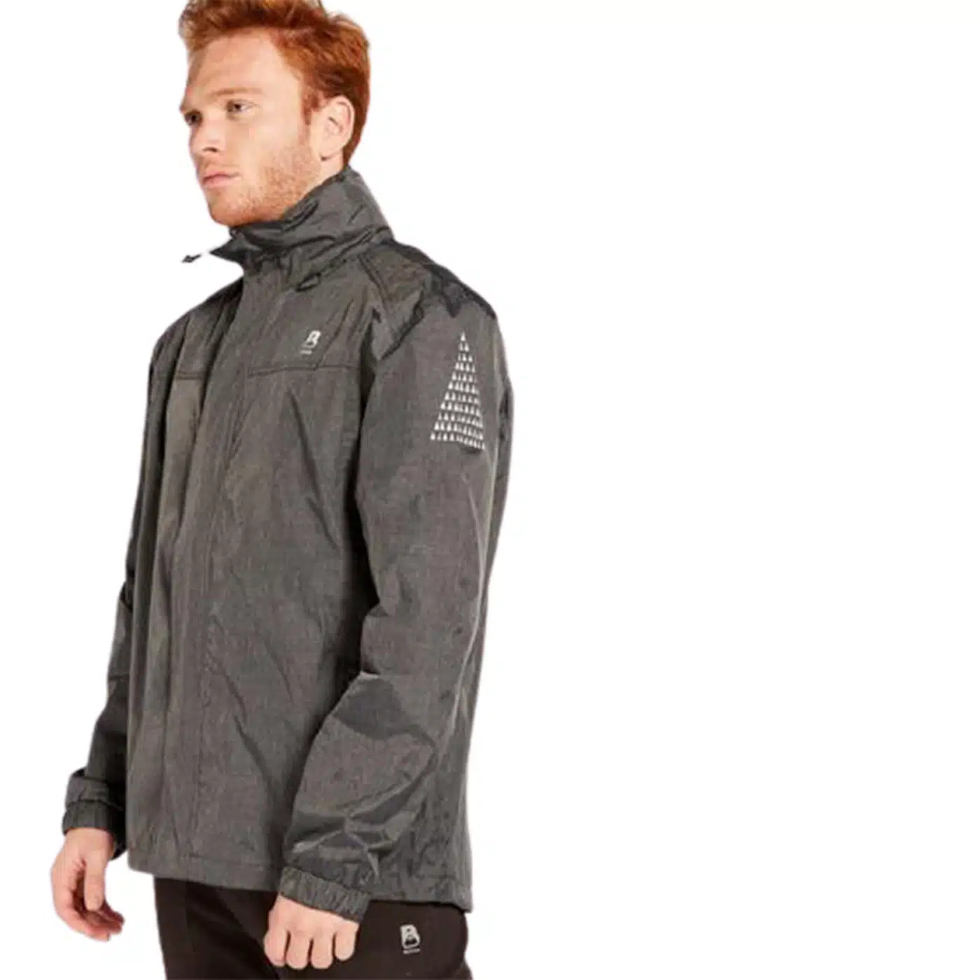 CASACA IMPERMEABLE TREKKING Y MONTAÑA BORIKEN  HOMBRE GRIS