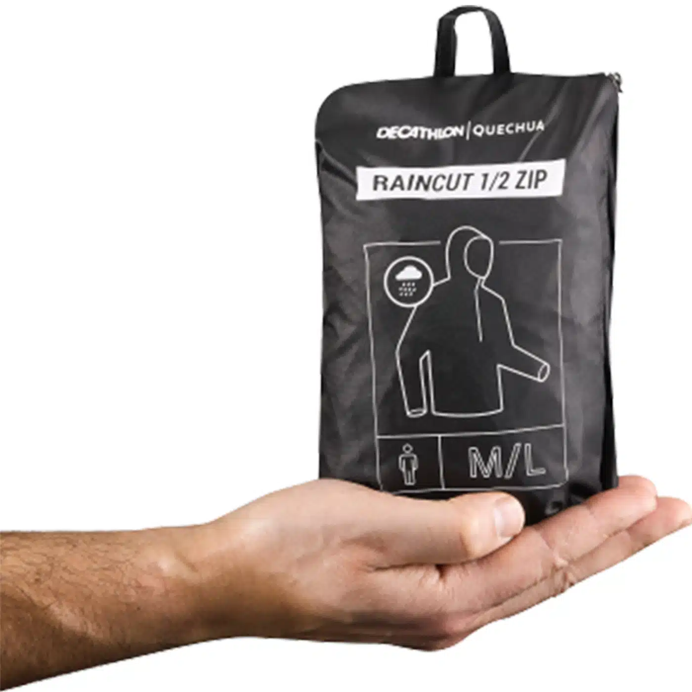 Casaca impermeable 1/2 zip Raincut Quechua - Imagen 3