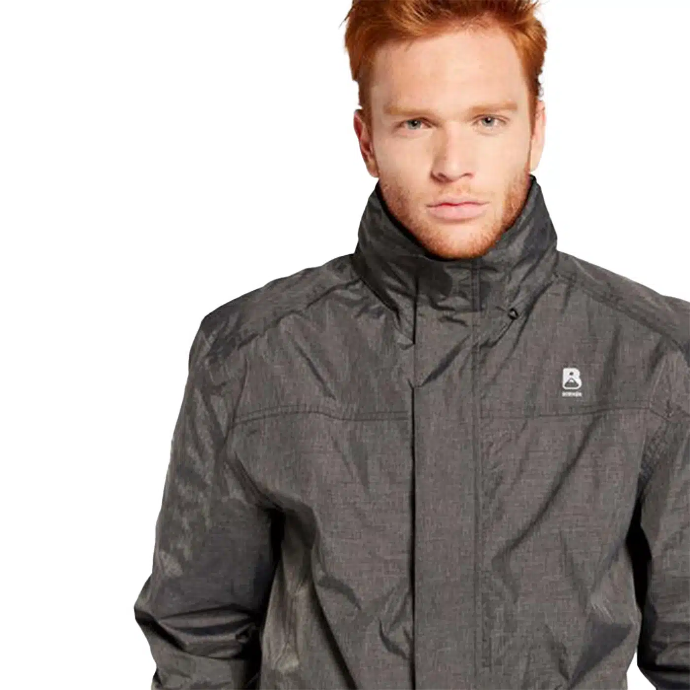 CASACA IMPERMEABLE TREKKING Y MONTAÑA BORIKEN  HOMBRE GRIS - Imagen 4