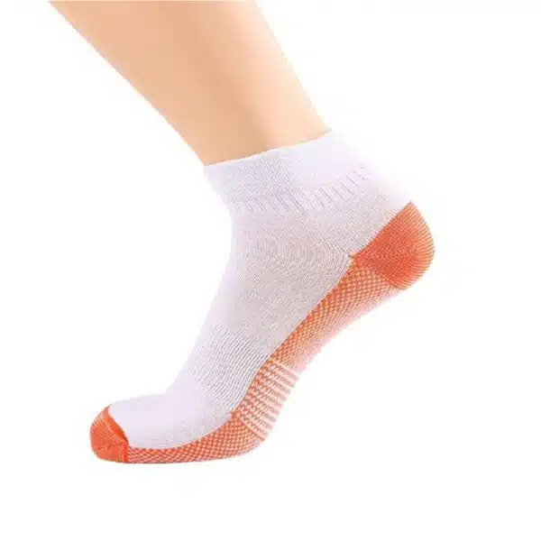 CALCETINES DE COMPRESION DE COBRE CORTO SUMAQ PACK X 2 PARES BLANCO