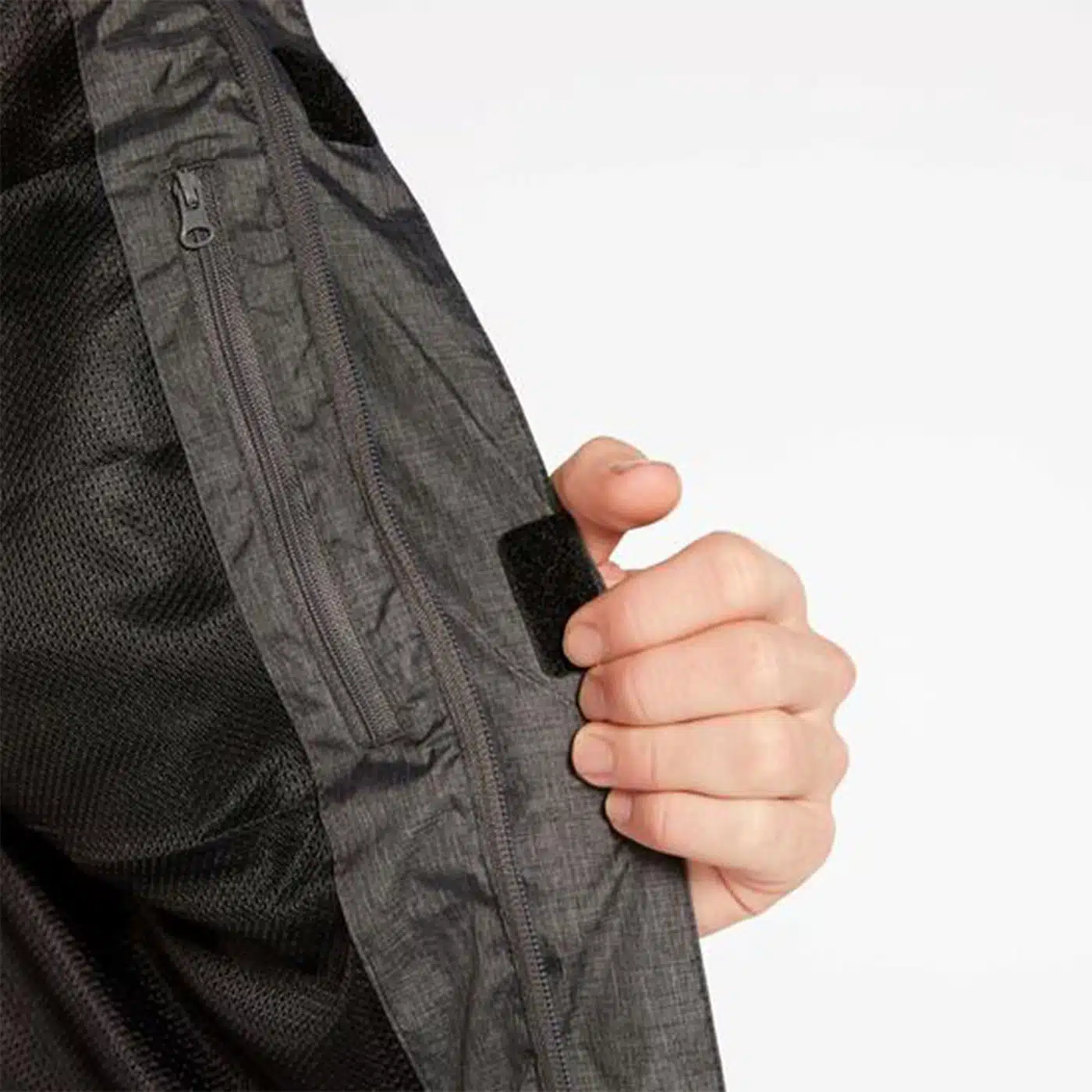 CASACA IMPERMEABLE TREKKING Y MONTAÑA BORIKEN  HOMBRE GRIS - Imagen 5