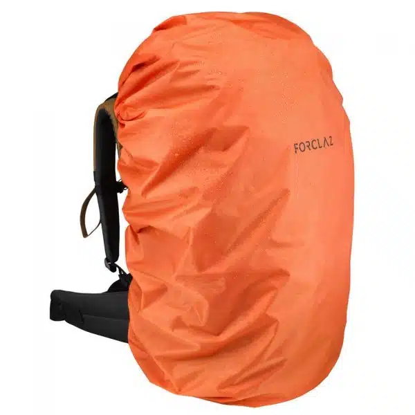 FUNDA IMPERMEABLE PARA MOCHILA MONTAÑA Y TREKKING FORCLAZ 70 - 100L ANARANJADO