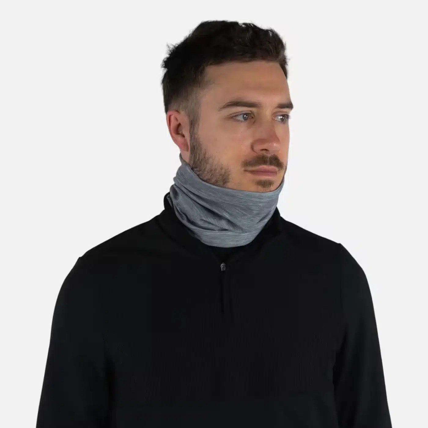 Braga de cuello running / Cinta multifunción Hombre Mujer -KIPRUN gris jaspeado - Imagen 4