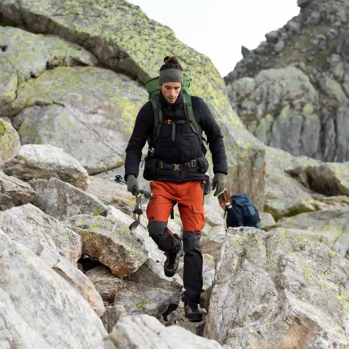 Bandana de montaña y trekking lana merino Adulto Forclaz MT500 Verde Caqui - Imagen 3