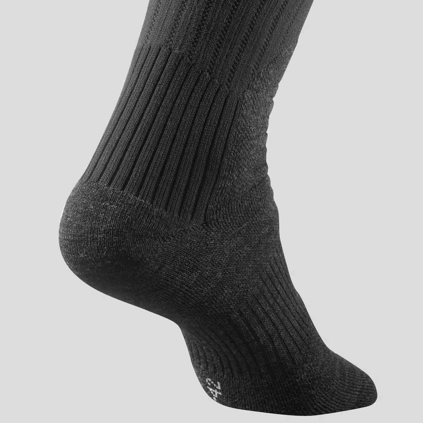 CALCETINES TÉRMICOS DE MONTAÑA Y NIEVE 2 PARES ADULTO QUECHUA SH100 WARM NEGRO-GRIS OSCURO - Imagen 3