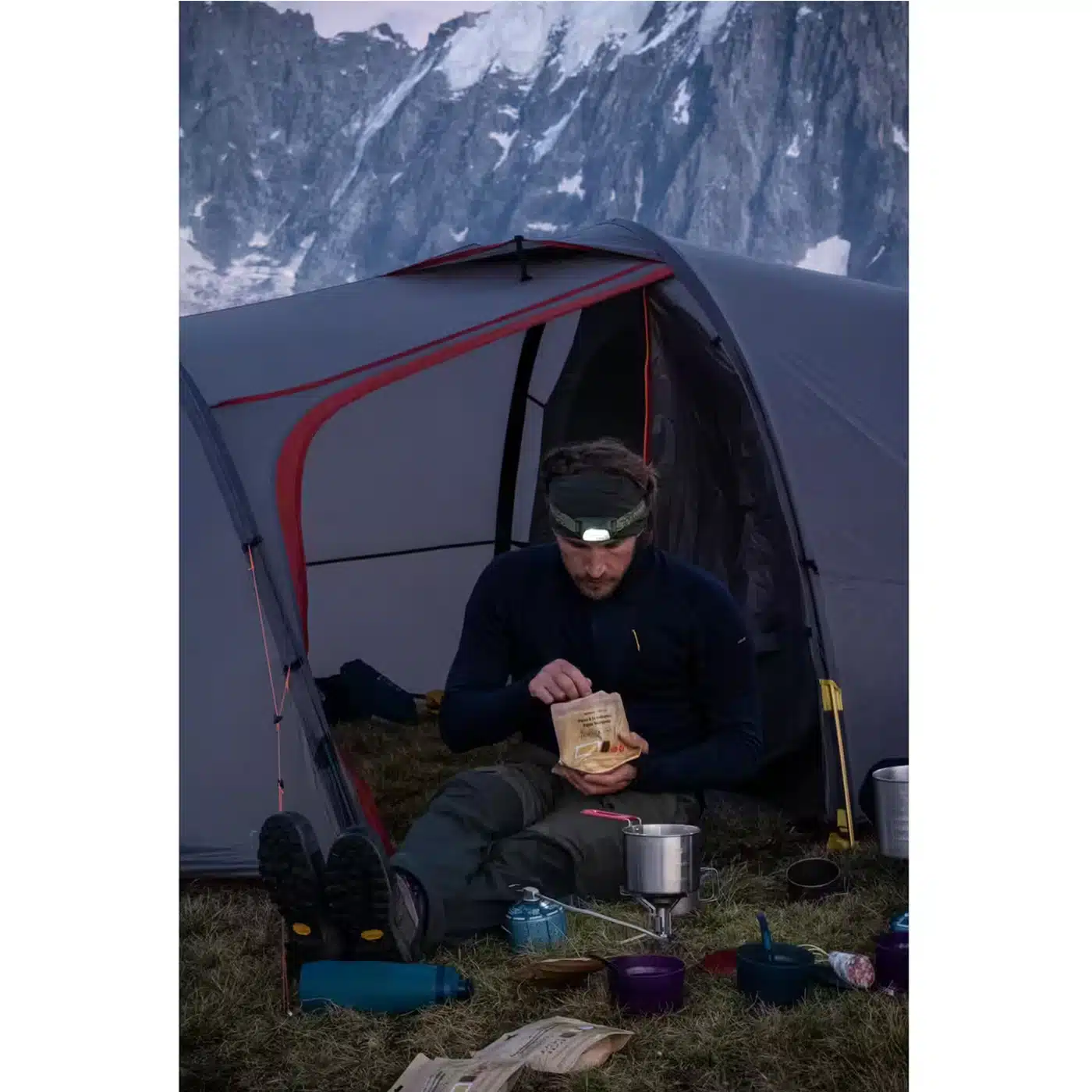 Linterna frontal recargable 120 lúmenes HL100 USB azul storm - Imagen 8