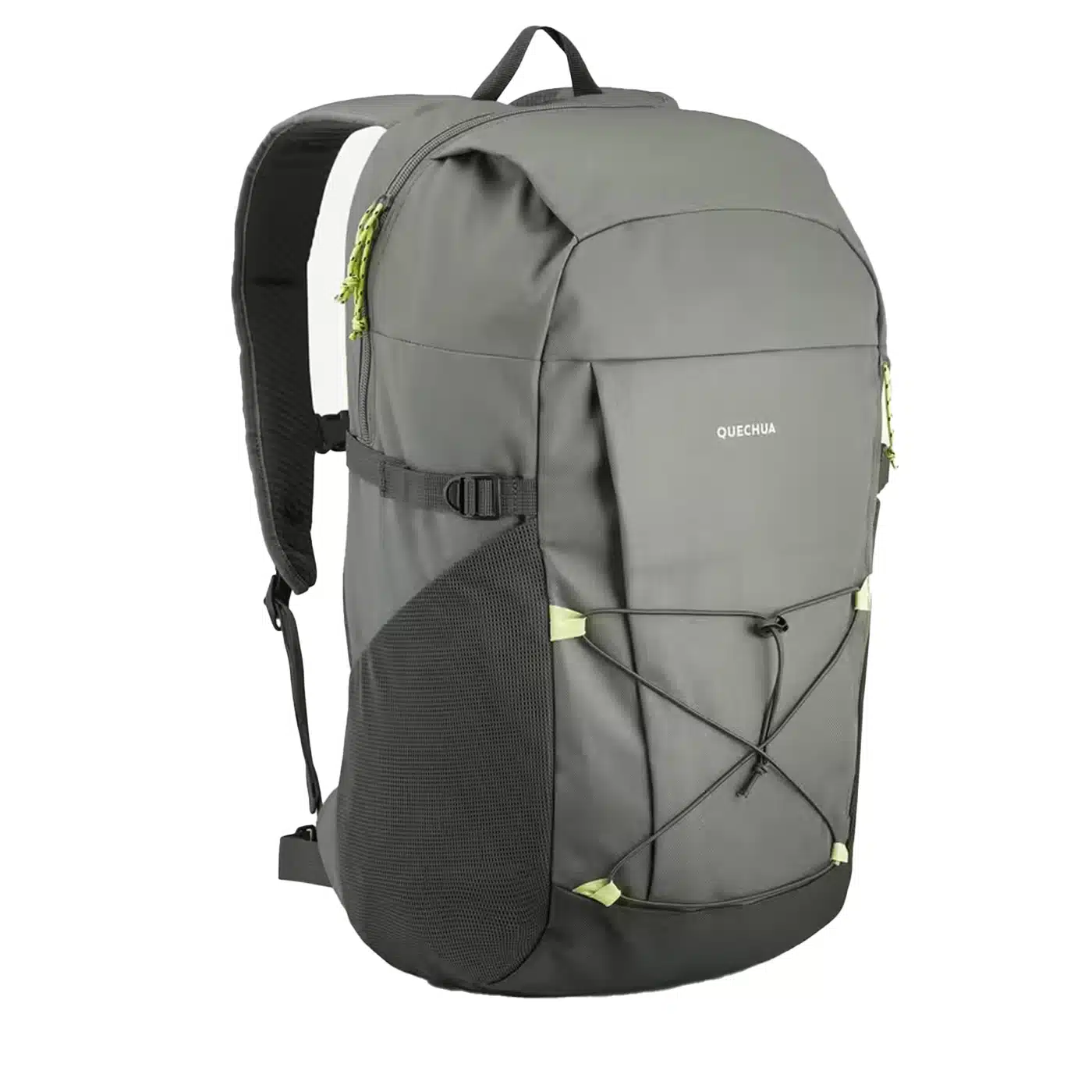 MOCHILA TREKKING MONTAÑA NH 100 VALIJA DE MANO 30L QUECHUA CAQUI GRIS