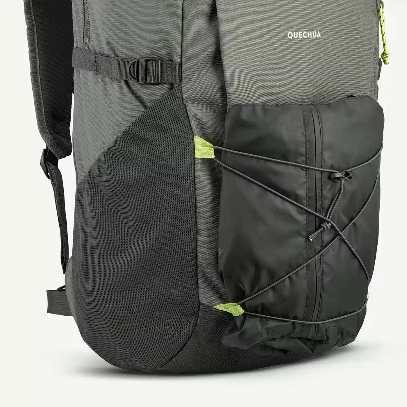 MOCHILA TREKKING MONTAÑA NH 100 VALIJA DE MANO 30L QUECHUA CAQUI GRIS - Imagen 8