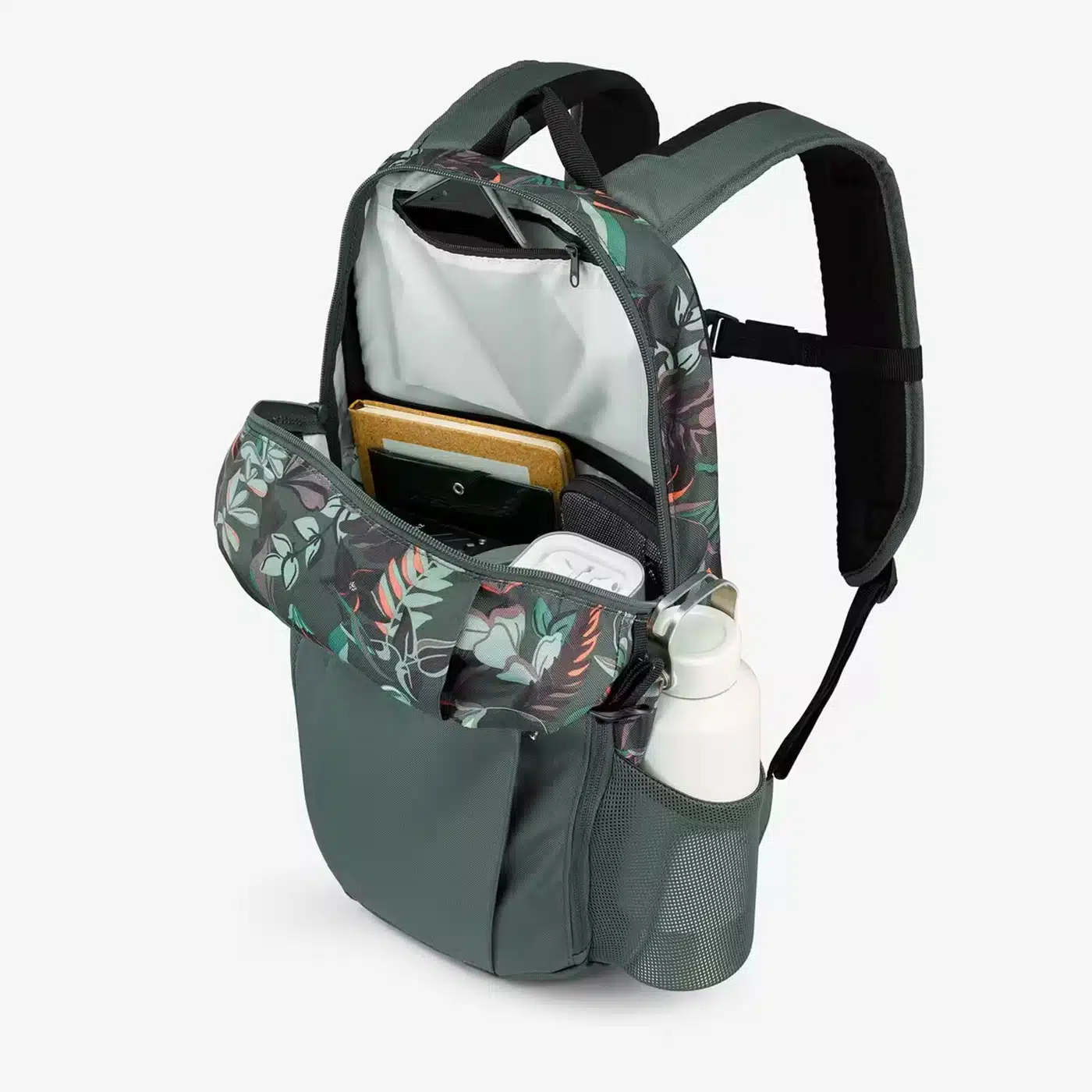 Mochila de montaña y trekking 20L Quechua NH100 verde oscuro Equipaje de mano - Imagen 4