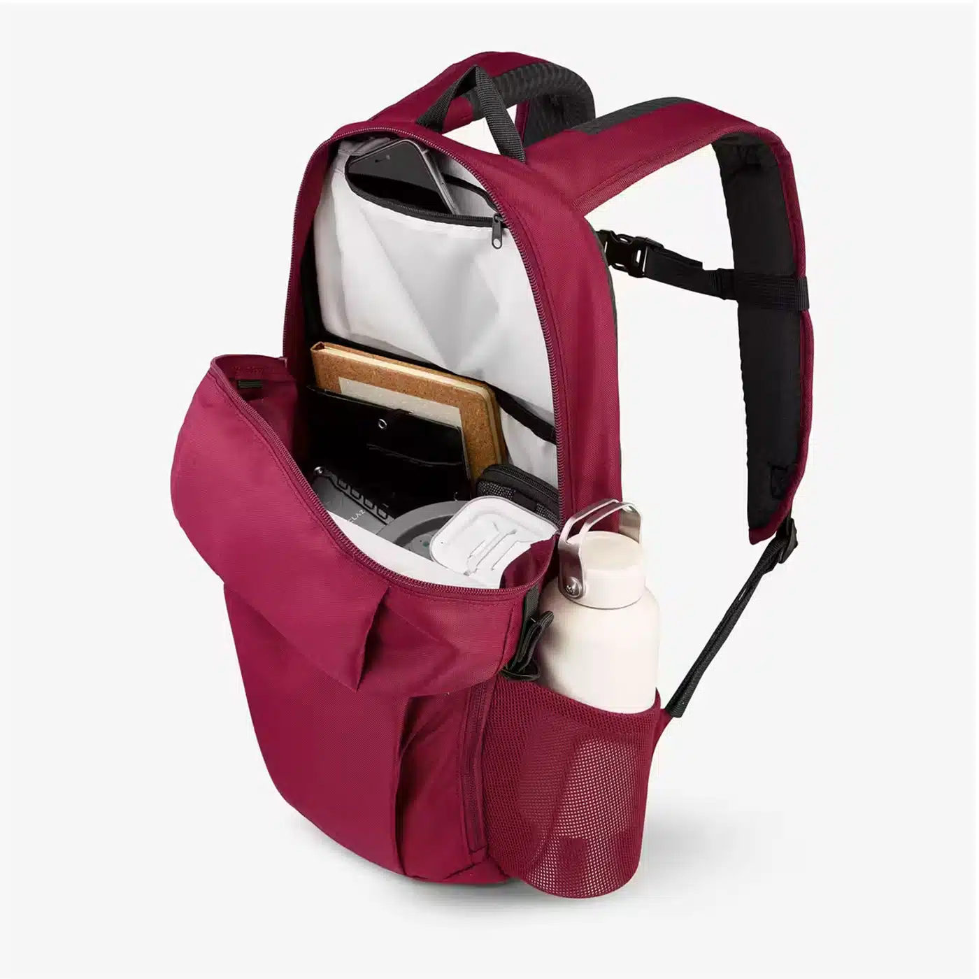 Mochila de montaña y trekking 20L Quechua NH100. remolacha Equipaje de mano - Imagen 5