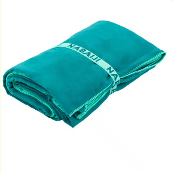 Toalla microfibra compacta talla L 80x130 cm Nabaiji verde abeto