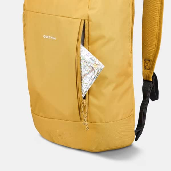 Mochila de montaña y trekking 10 litros Quechua NH100 amarillo ocre - Imagen 4