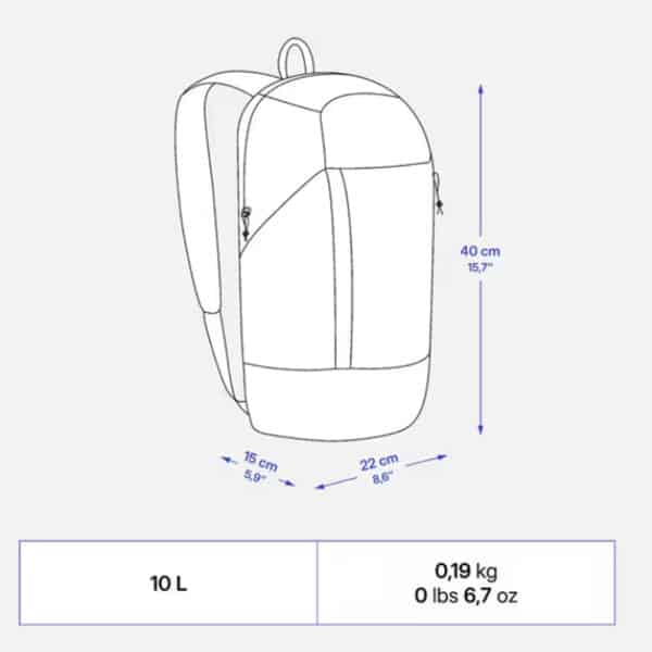 Mochila de montaña y trekking 10 litros Quechua NH100 verde cedro - Imagen 4
