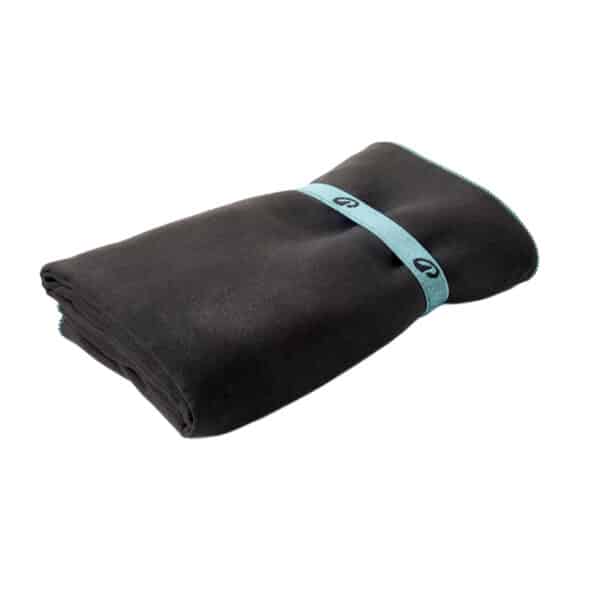 Toalla microfibra compacta talla L 80x130 cm Nabaiji negro cobalto