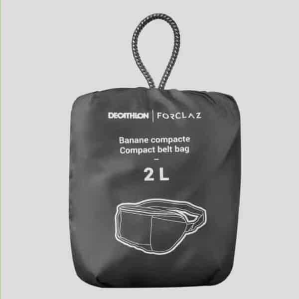 Riñonera De Trekking Viaje Forclaz 100 compacta 2 Litros Negro - Imagen 4
