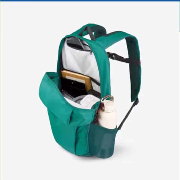Mochila de montaña y trekking 20L Quechua NH100 verde cedro Equipaje de mano - Imagen 4