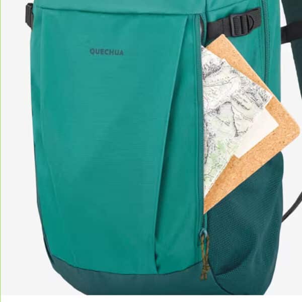 Mochila de montaña y trekking 20L Quechua NH100 verde cedro Equipaje de mano - Imagen 5