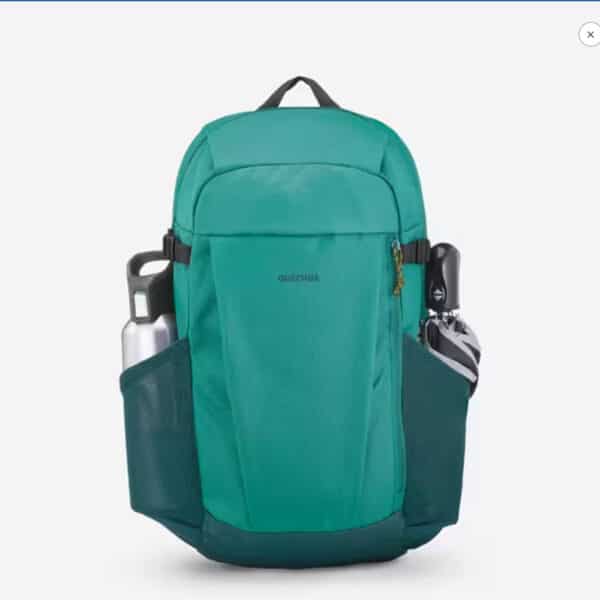 Mochila de montaña y trekking 20L Quechua NH100 verde cedro Equipaje de mano - Imagen 7