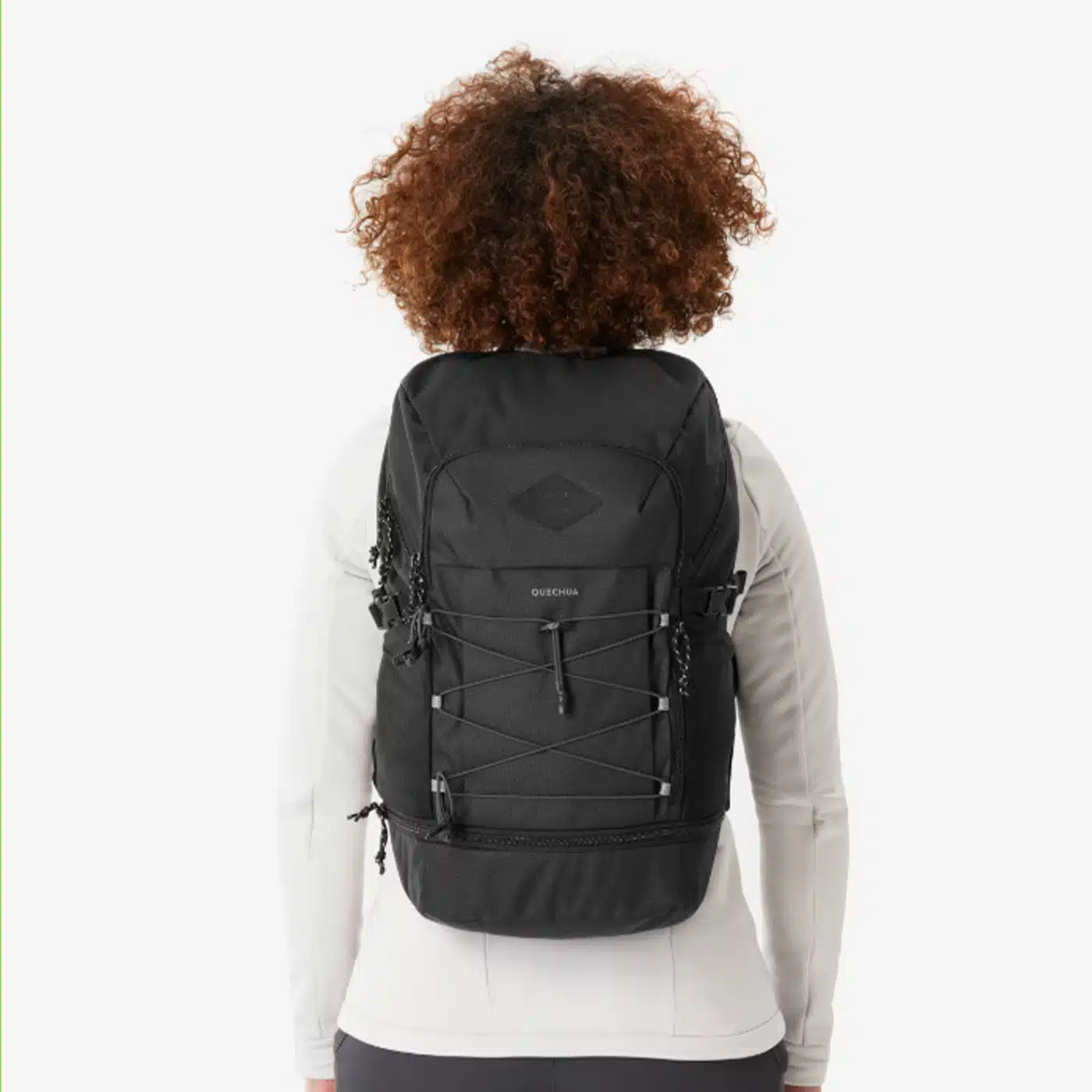 Mochila de montaña y trekking 30L Quechua NH500 negro ahumado Equipaje de mano - Imagen 6