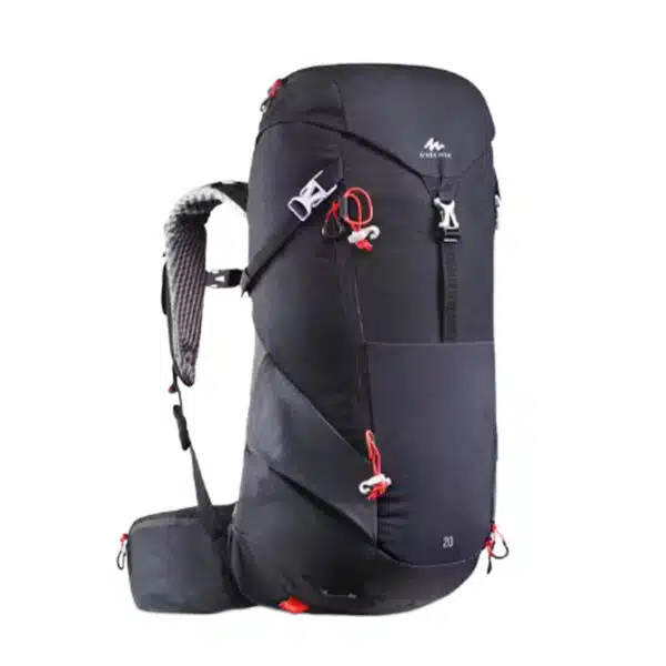 Mochila de montaña 20L funda impermeable Quechua MH500. Equipaje de mano NEGRO