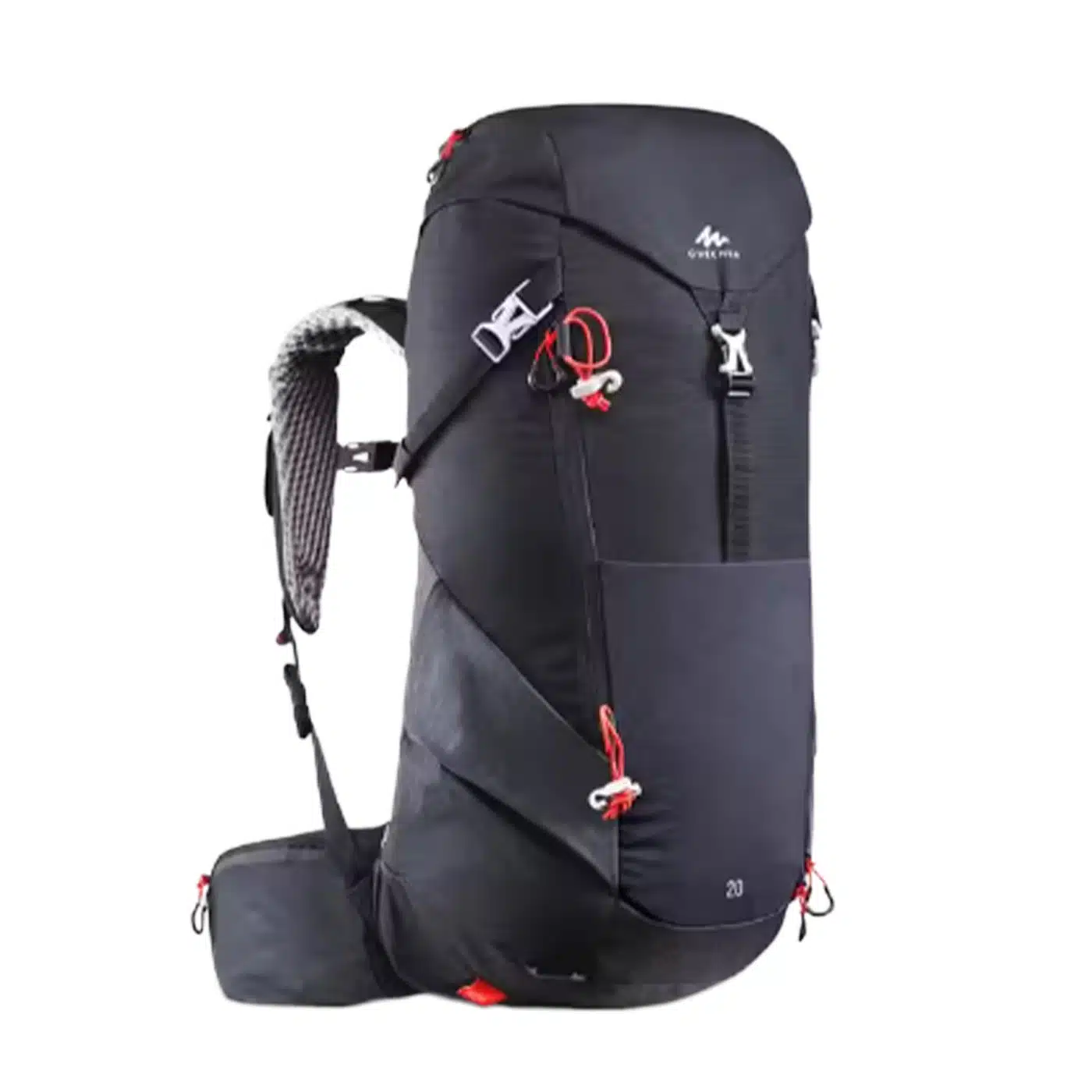 Mochila de montaña 20L funda impermeable Quechua MH500. Equipaje de mano NEGRO