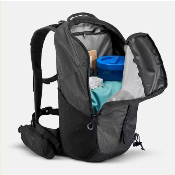 MOCHILA DE MONTAÑA Y TREKKING 20 L QUECHUA MH 100, EQUIPAJE DE MANO negro - Imagen 3