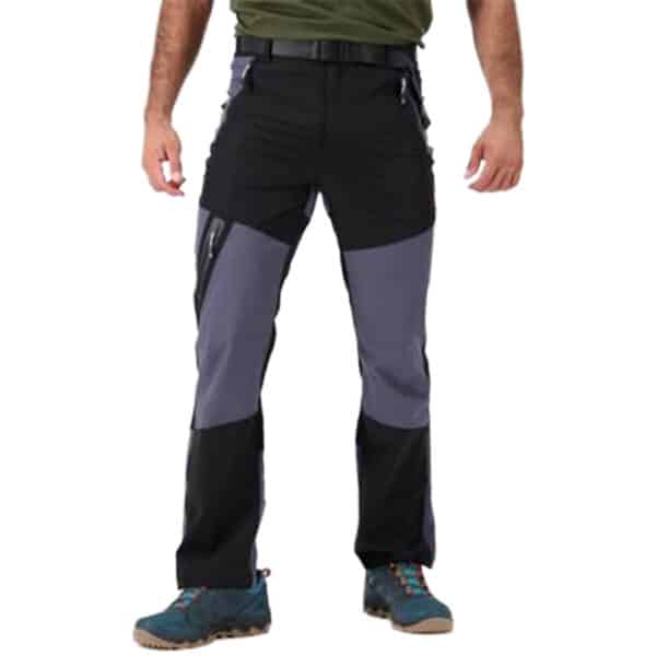 Pantalón de Trekking y Montaña Hombre Stretch Bicolor Boriken Negro