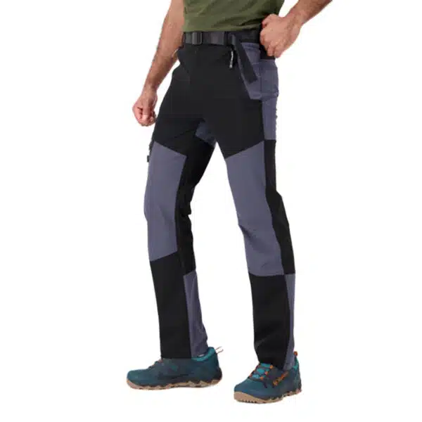 Pantalón de Trekking y Montaña Hombre Stretch Bicolor Boriken Negro