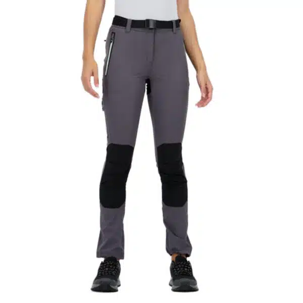 Pantalón de Trekking y Montaña Mujer Stretch Bicolor Boriken Gris