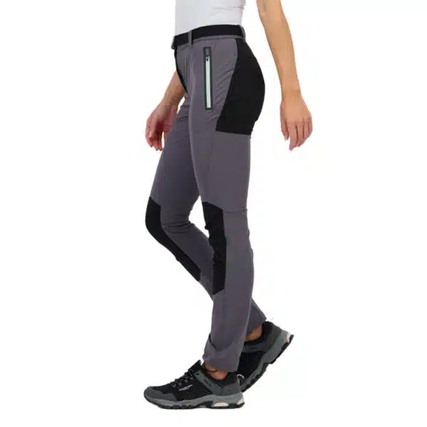 Pantalón de Trekking y Montaña Mujer Stretch Bicolor Boriken Gris