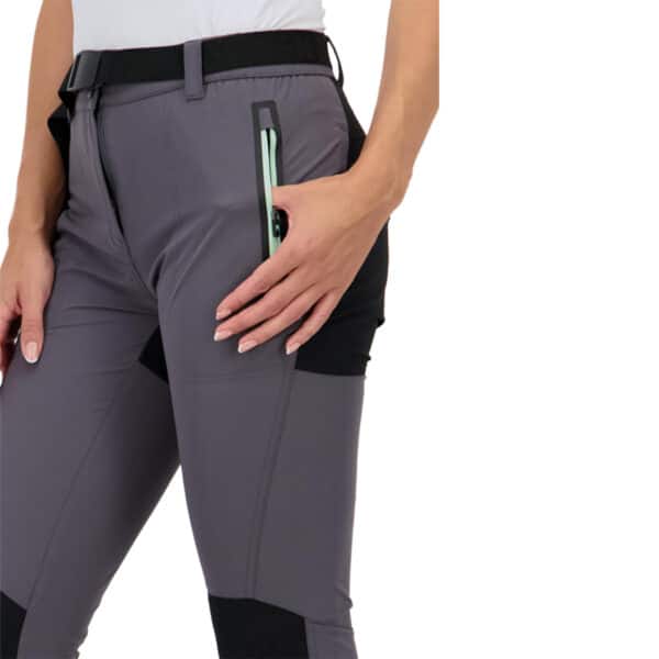 Pantalón de Trekking y Montaña Mujer Stretch Bicolor Boriken Gris - Imagen 4