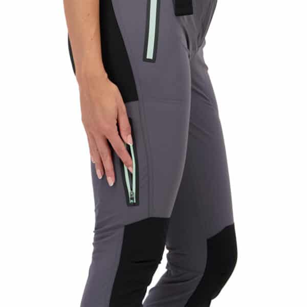 Pantalón de Trekking y Montaña Mujer Stretch Bicolor Boriken Gris