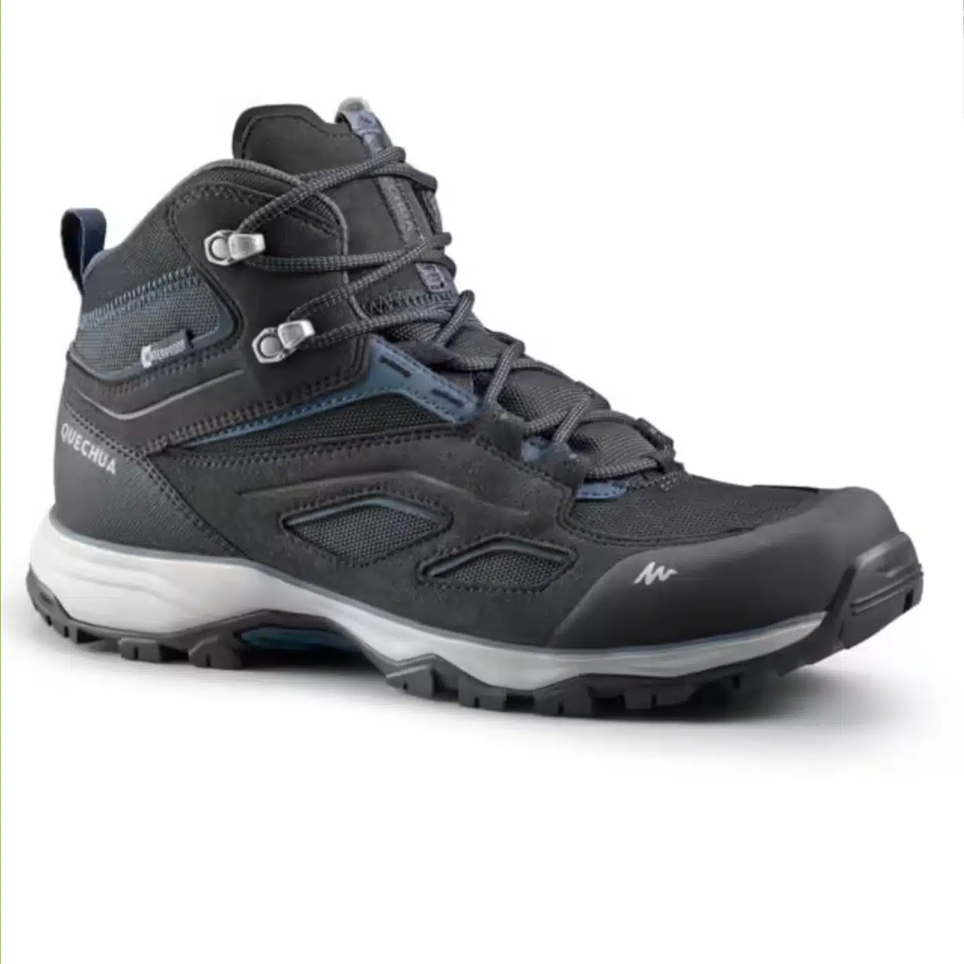 Botas de montaña y trekking impermeables hombre Quechua MH100 Negro Grafito