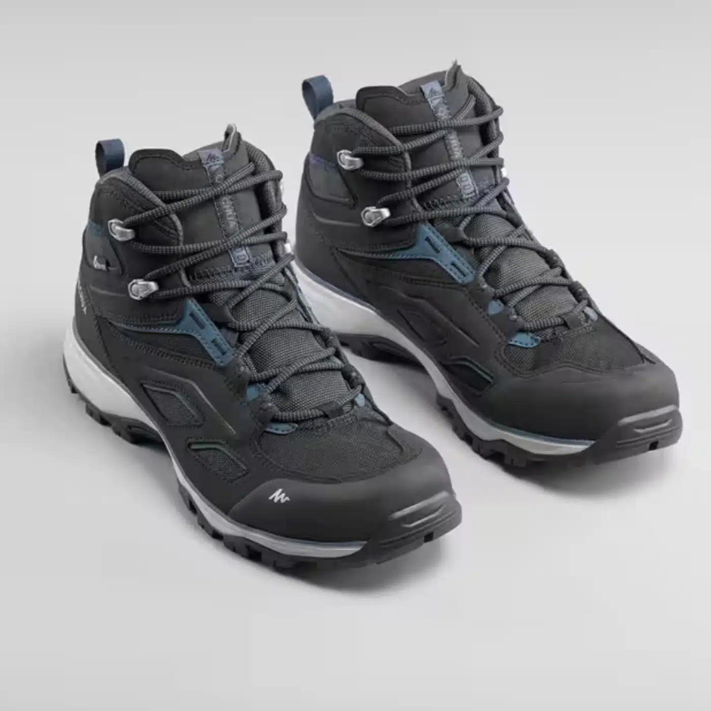 Botas de montaña y trekking impermeables hombre Quechua MH100 Negro Grafito