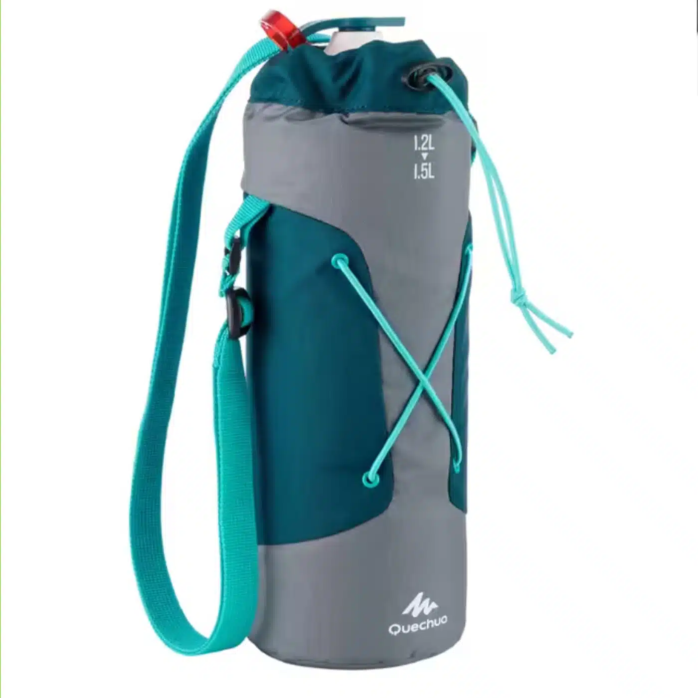 Funda cantimplora camping senderismo quechua azul gris isoterma 1.2 a 1.5 L