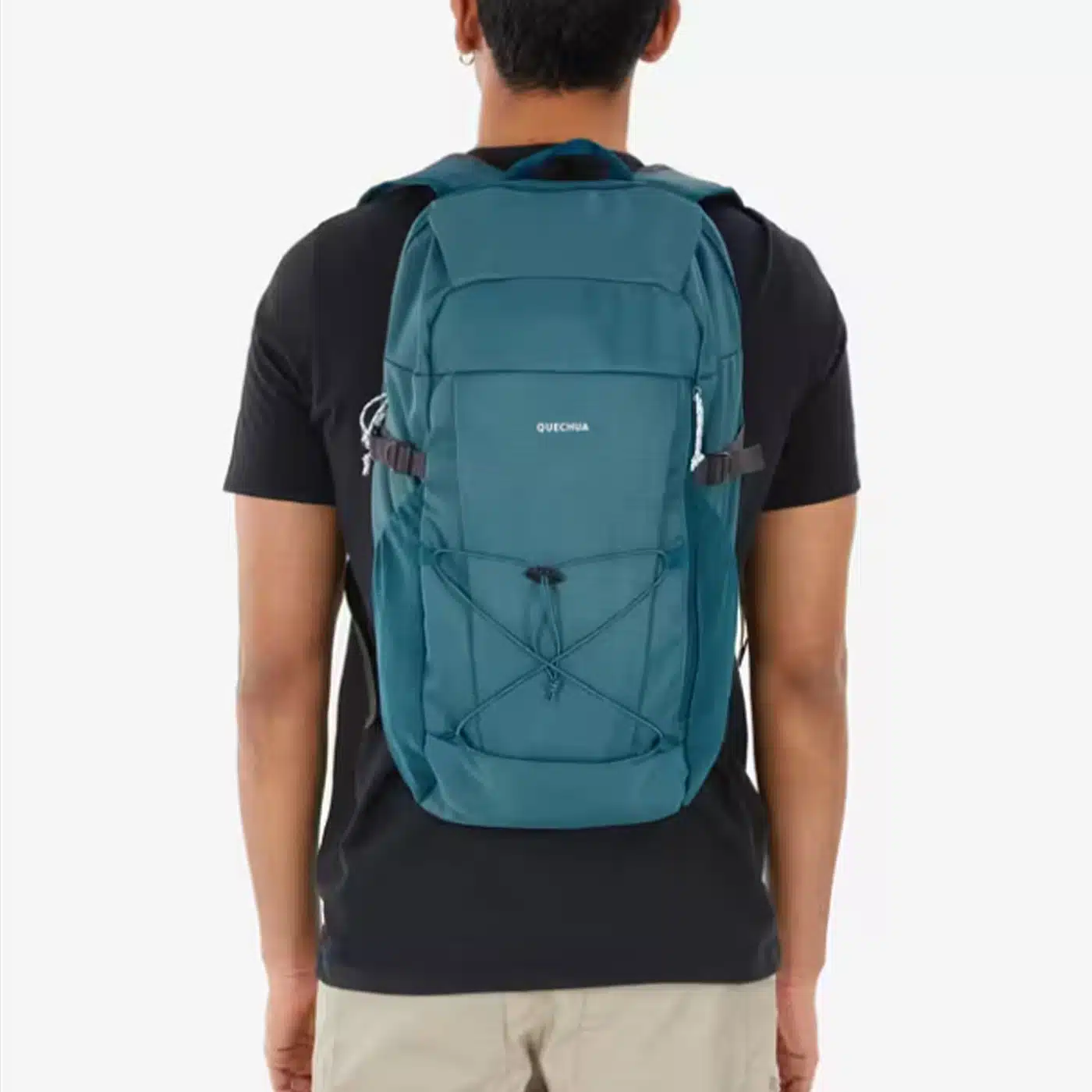 MOCHILA TREKKING MONTAÑA NH 100 VALIJA DE MANO 30L QUECHUA AZUL PETRÓLEO - Imagen 2