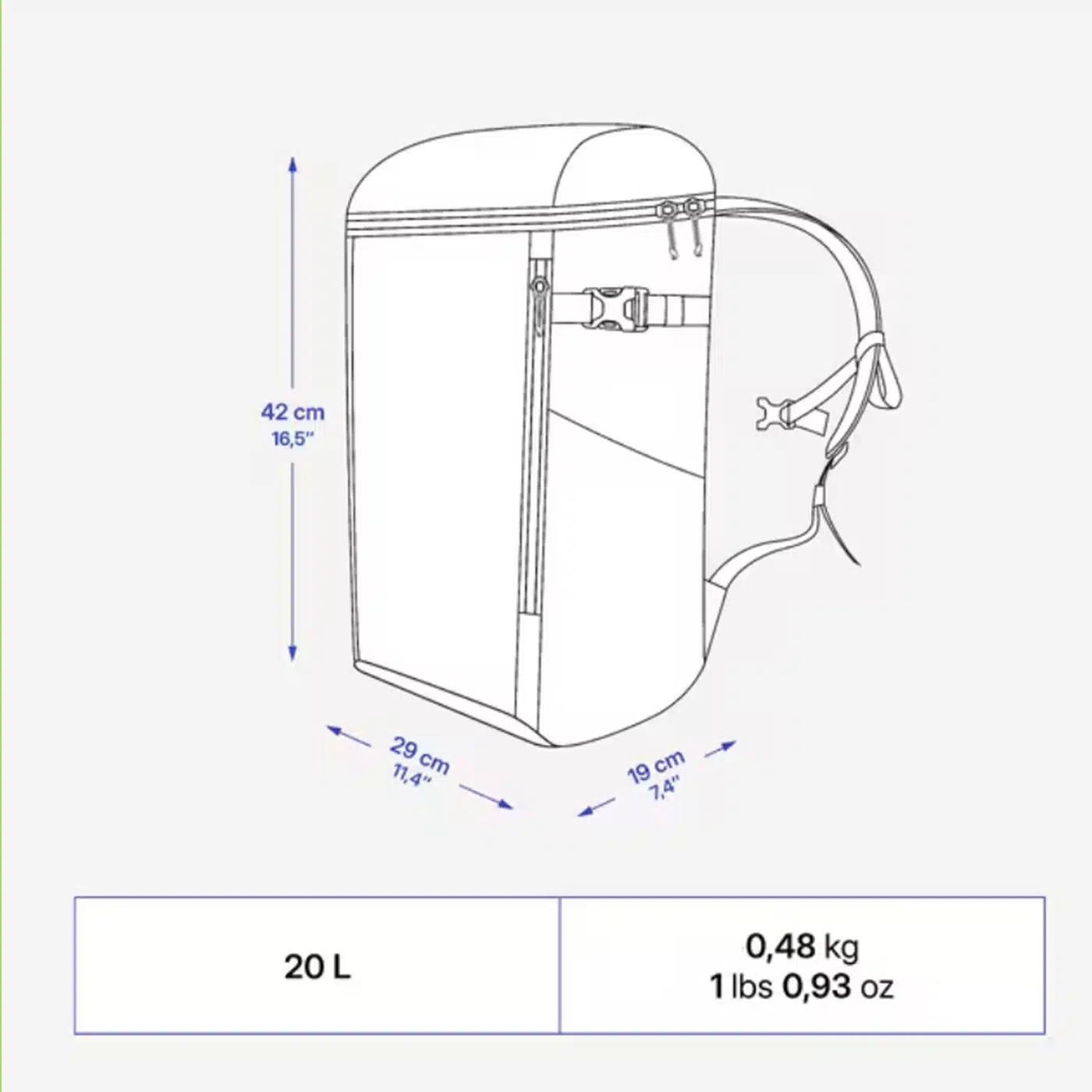 Mochila nevera 20L ice compact 100 Quechua - Imagen 4