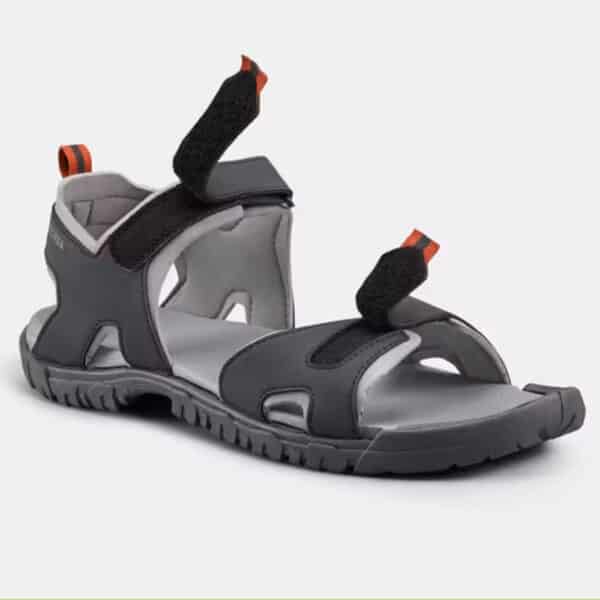 Sandalias de montaña y trekking Hombre Quechua NH100 Gris. Plantilla extraíble