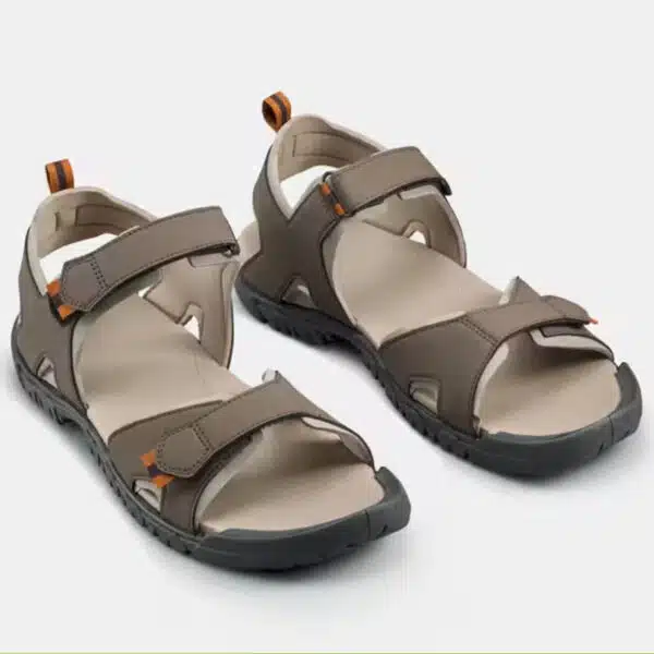 Sandalias de montaña y trekking Hombre Quechua NH100 Marrón. Plantilla extraíble