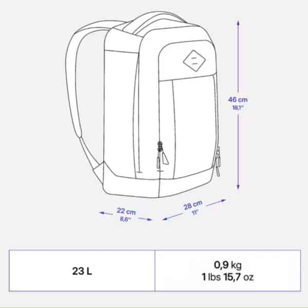 Mochila de montaña y senderismo 23L Quechua NH Escape 500 Morado Cereza. Equipaje de mano - Imagen 7