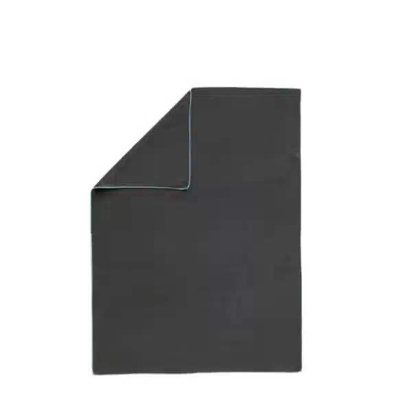 Toalla negro microfibra ultracompacta talla M 60 x 80 cm