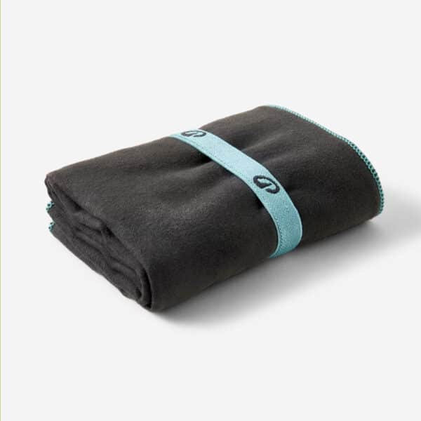 Toalla negro microfibra ultracompacta talla M 60 x 80 cm