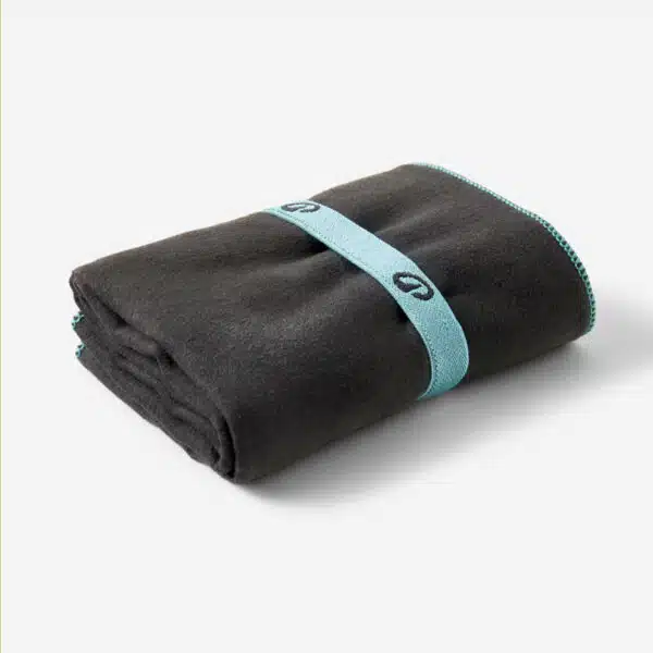 Toalla negro microfibra ultracompacta talla M 60 x 80 cm