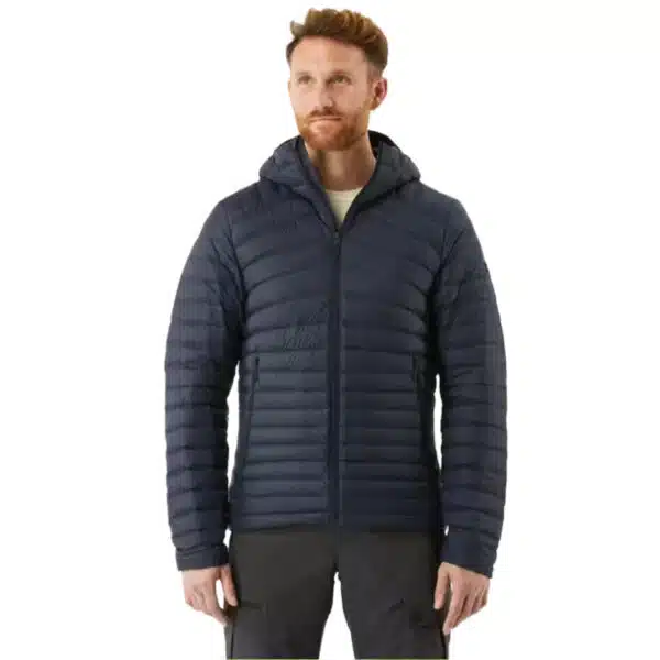 Plumífero de montaña y trekking con capucha Hombre Forclaz MT100 Azul