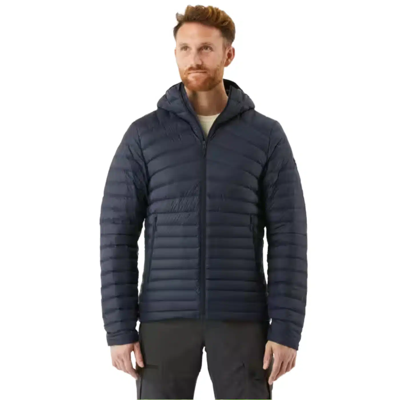 Plumífero de montaña y trekking con capucha Hombre Forclaz MT100 Azul